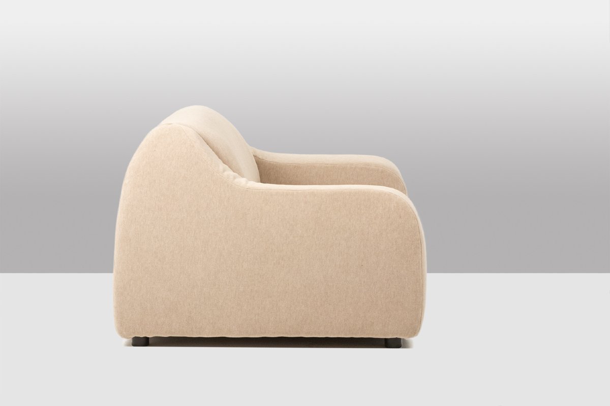 Paire de larges et confortables fauteuils en tissu beige.  Contemporains. LS66553005-photo-4