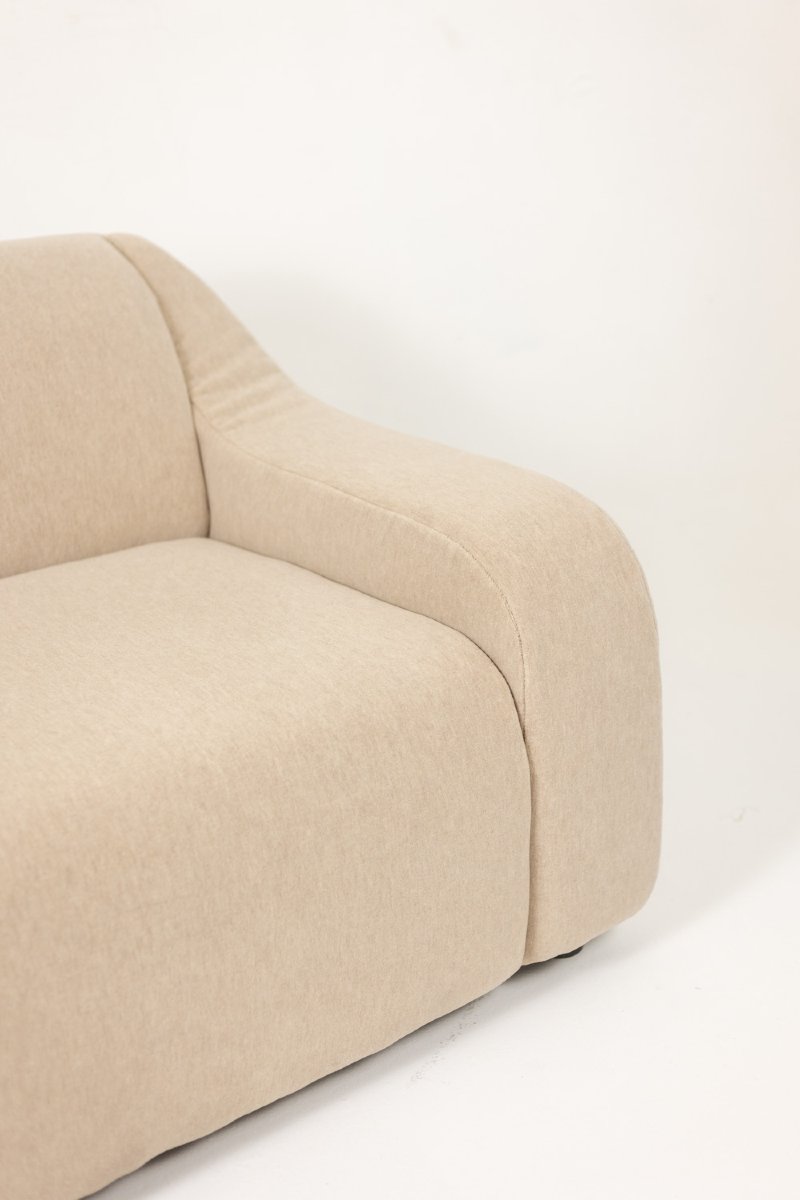 Paire de larges et confortables fauteuils en tissu beige.  Contemporains. LS66553005-photo-4