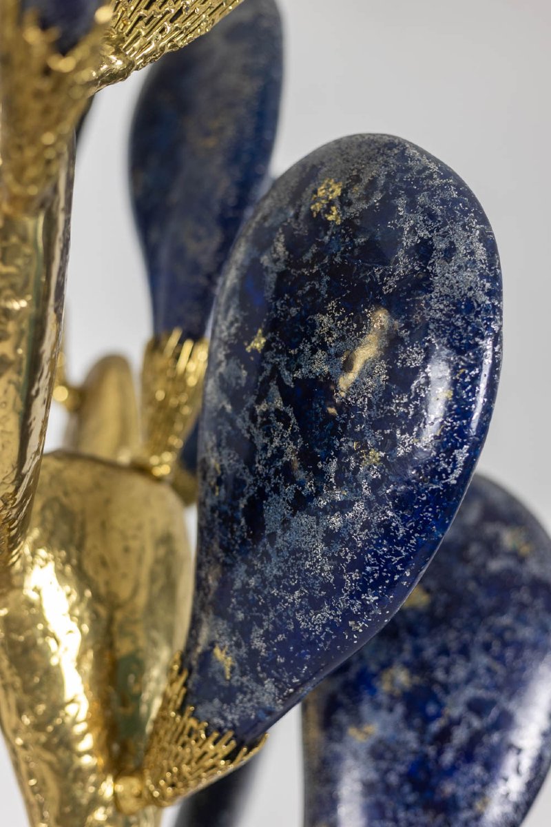 Jacques Duval Brasseur, Large Cactus Sculpture In Gilded Brass. 1992 Ls66193346-photo-8