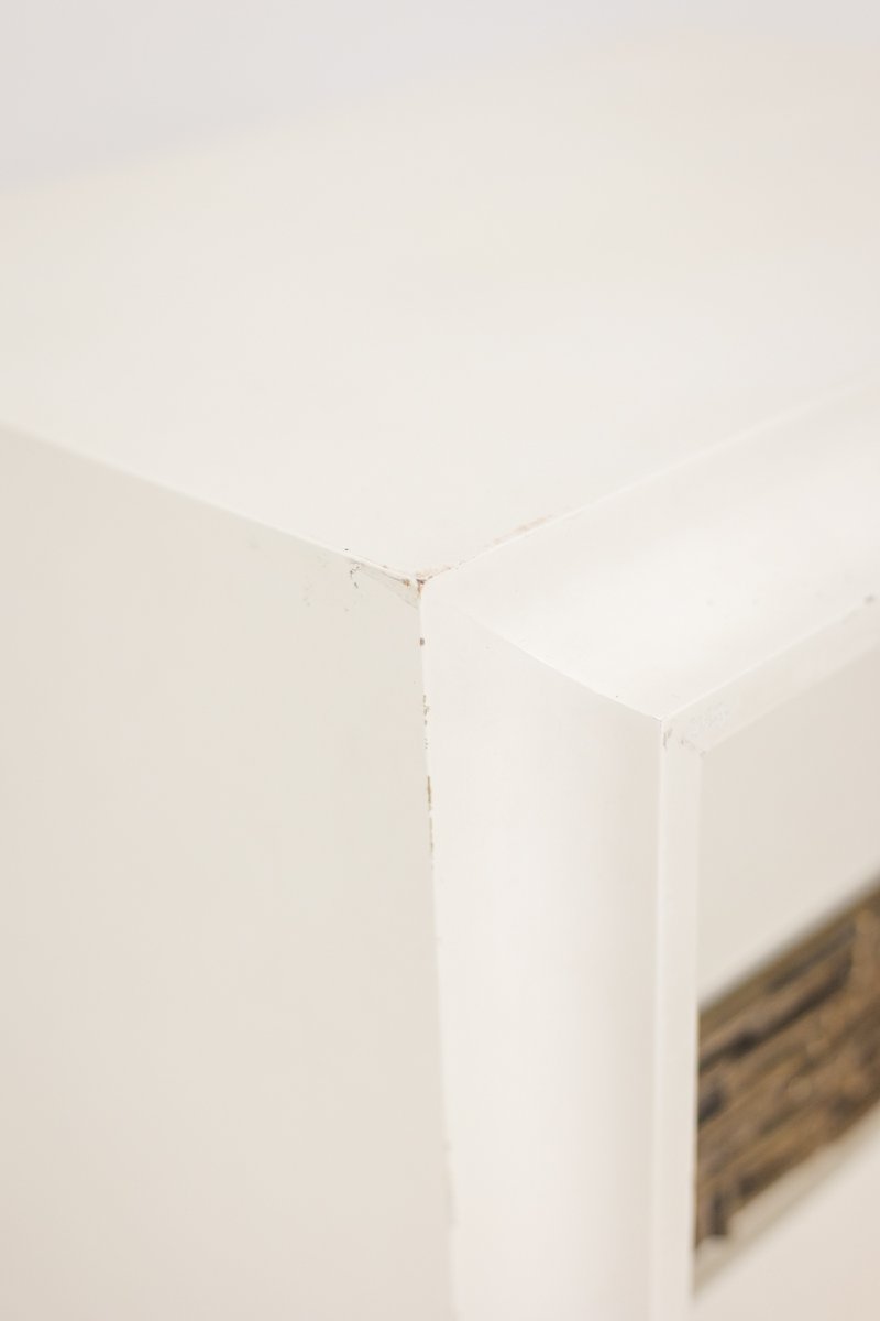 Luciano Frigerio Pair Of Lacquered Wood And Bronze Bedside Tables. 1970s Ls6359409-photo-6