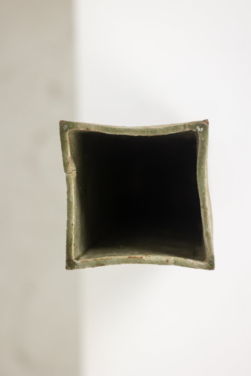 Vase de style Brutaliste en grès, à décor végétal. Années 1970. LS6708D-photo-2