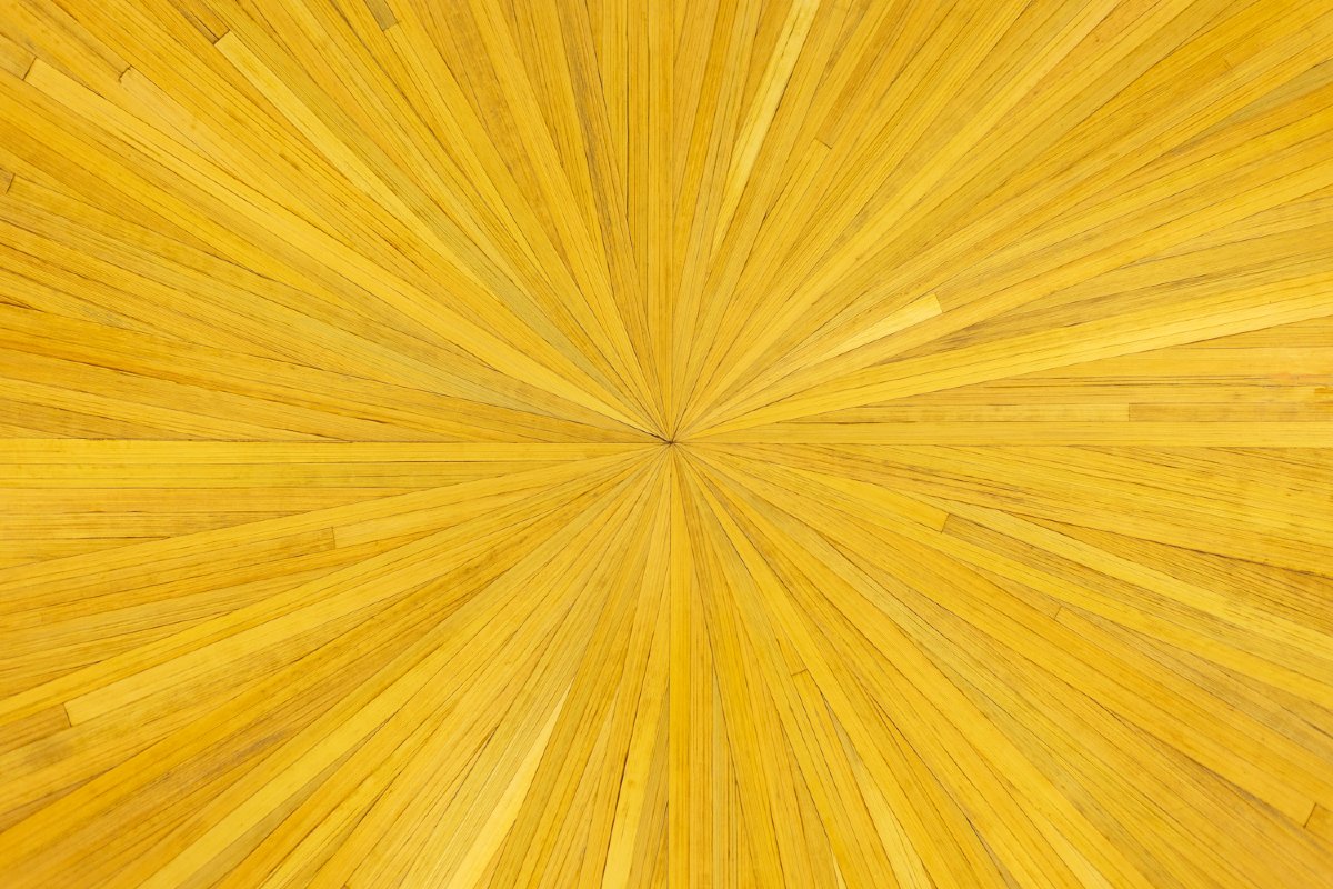 Table basse en marqueterie de paille et laiton. Contemporain LS43681993-photo-1