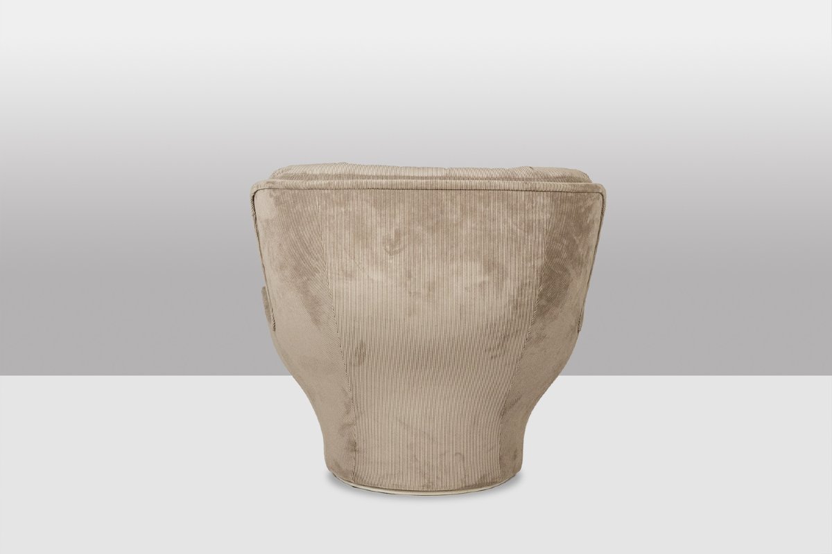 Michel Cadestin For Airborne. “karate” Velvet Armchair. Circa 1970. Ls66181623-photo-4