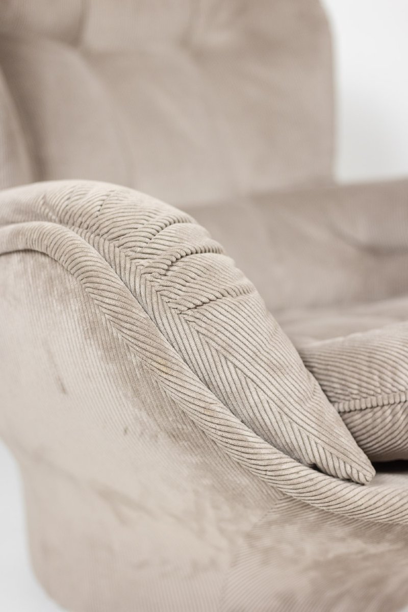 Michel Cadestin For Airborne. “karate” Velvet Armchair. Circa 1970. Ls66181623-photo-4