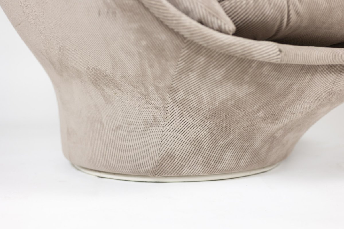 Michel Cadestin For Airborne. “karate” Velvet Armchair. Circa 1970. Ls66181623-photo-5