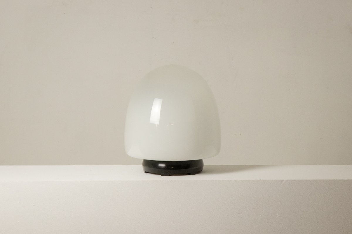 Leucos. Pair Of Egg-shaped Glass Lamps. Italy, 1960s. Ls66942309/10-photo-4