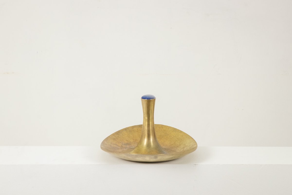 Philippe Hiquily. Hammered And Gilded Bronze Cup. Signed. 1980s. Ls67186008-photo-3