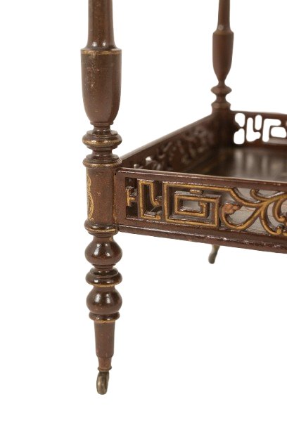 Petite table desserte à décor de laque japonisant. Epoque Napoleon III LS6741109-photo-5