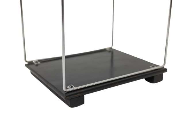 Set Of 3 Shelves In Chrome-plated Metal And Glass. 1970s Ls-photo-5