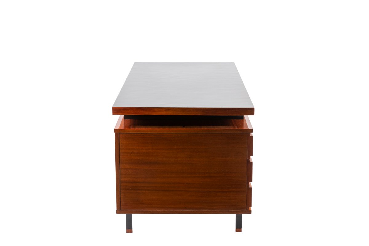 Pierre Guariche, Desk In Mahogany And Lacquered Metal, 1960’s Ls61131725r-photo-4