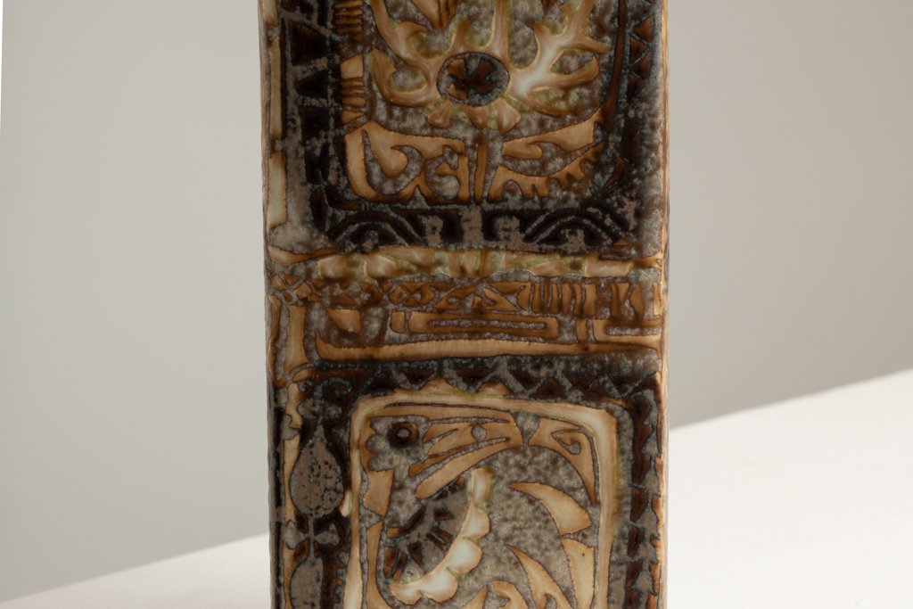 Royal Copenhagen. Small Earthenware Vase With Ethnic Decoration. Circa 1970. Ls6779157-photo-3