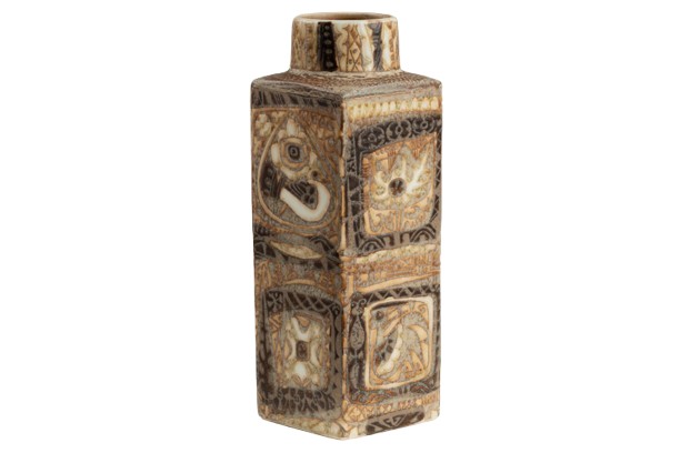 Royal Copenhagen. Small Earthenware Vase With Ethnic Decoration. Circa 1970. Ls6779157