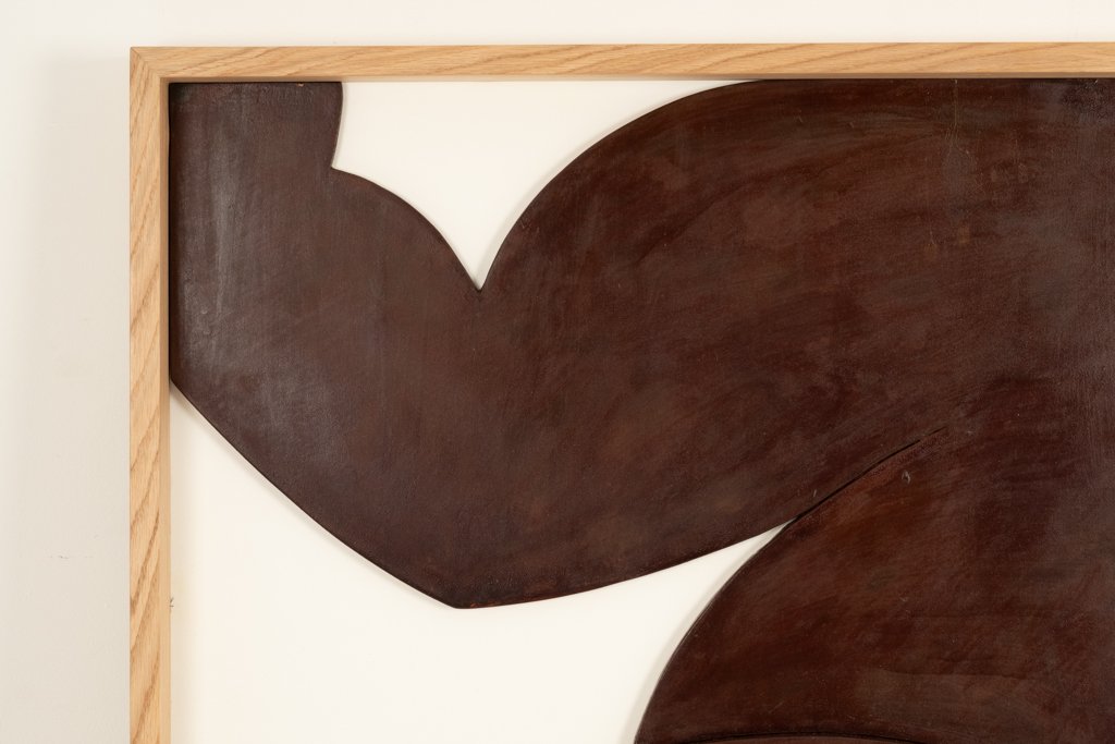 Panneau en bas-relief « Les Jumeaux » en bois patiné. Contemporain LS67863003-photo-3