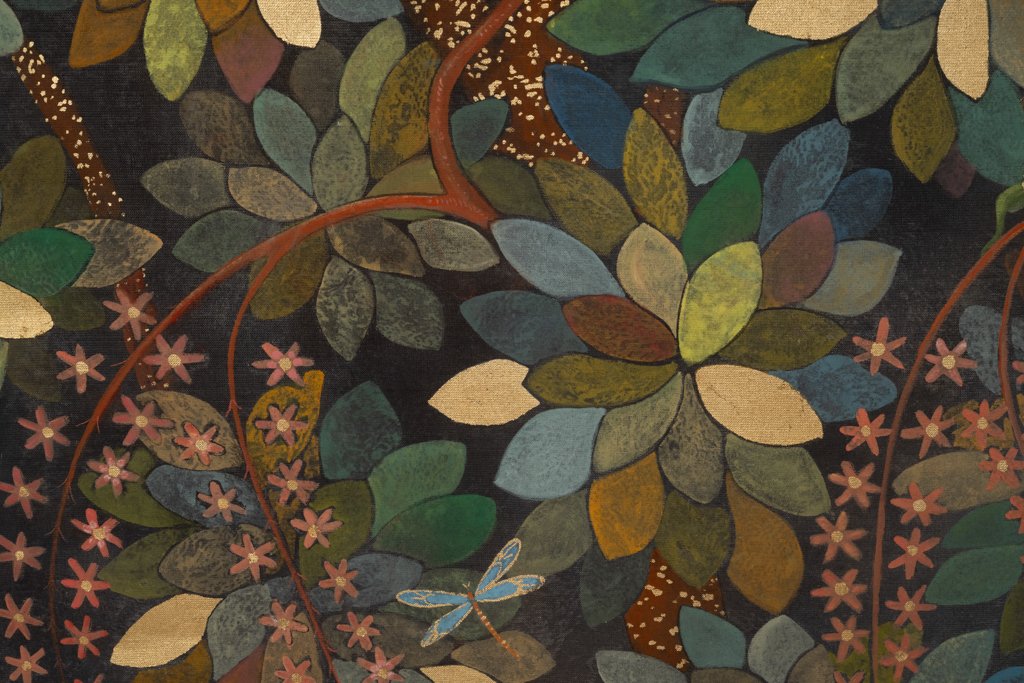 Painted Canvas, Or Decorative Panel, “paradise Lost.” Contemporary. Ls6756673-photo-2