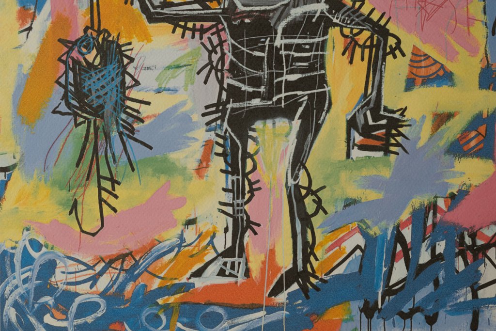 Jean-michel Basquiat. Numbered Color Silkscreen Print. 1990s. Ls6768d65g-photo-3