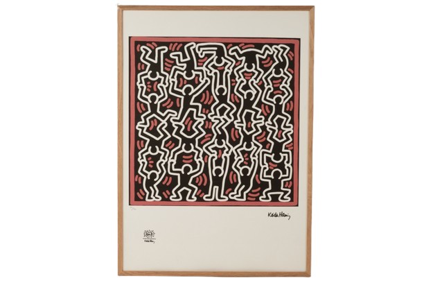 Keith Haring. Numbered Color Silkscreen Print. 1990s. Ls676965a