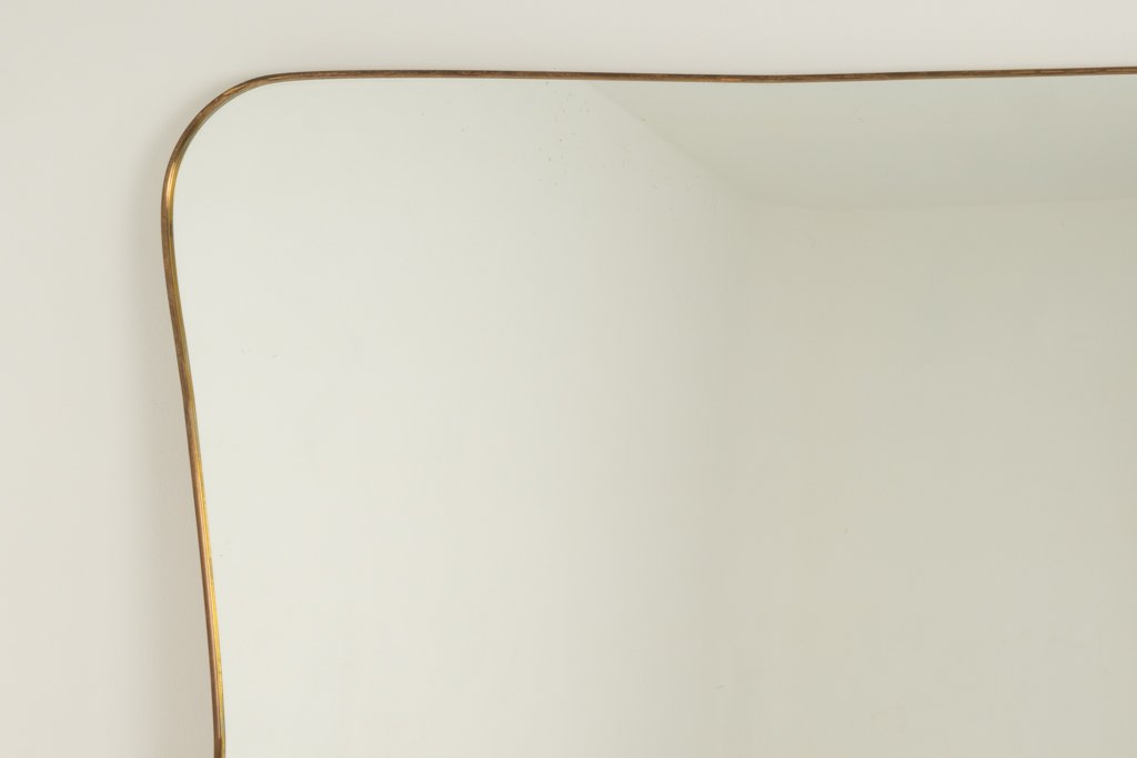 Mirror In Brass In The Style Of Gio Ponti. 1980s1990s. Ls6677a981/1-photo-1