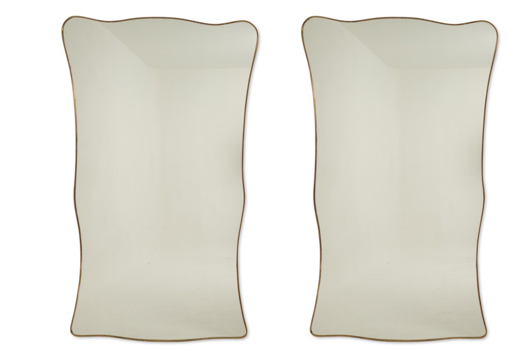 Pair Of Mirrors In The Style Of Gio Ponti. Realized In The 1980s. Ls67779811