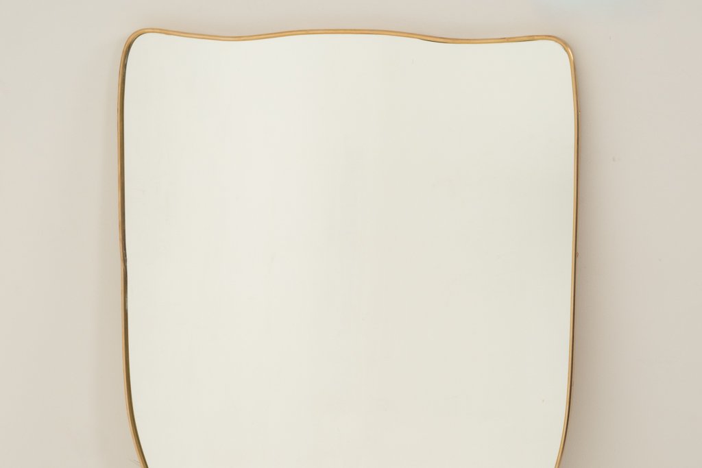 Mirror In Brass And In The Style Of Gio Ponti And The 1980s. Ls6777d501m-photo-1