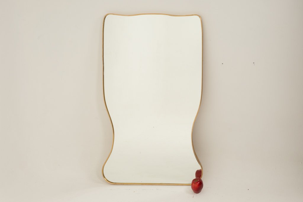 Mirror In Brass And In The Style Of Gio Ponti And The 1980s. Ls6777d501m-photo-2