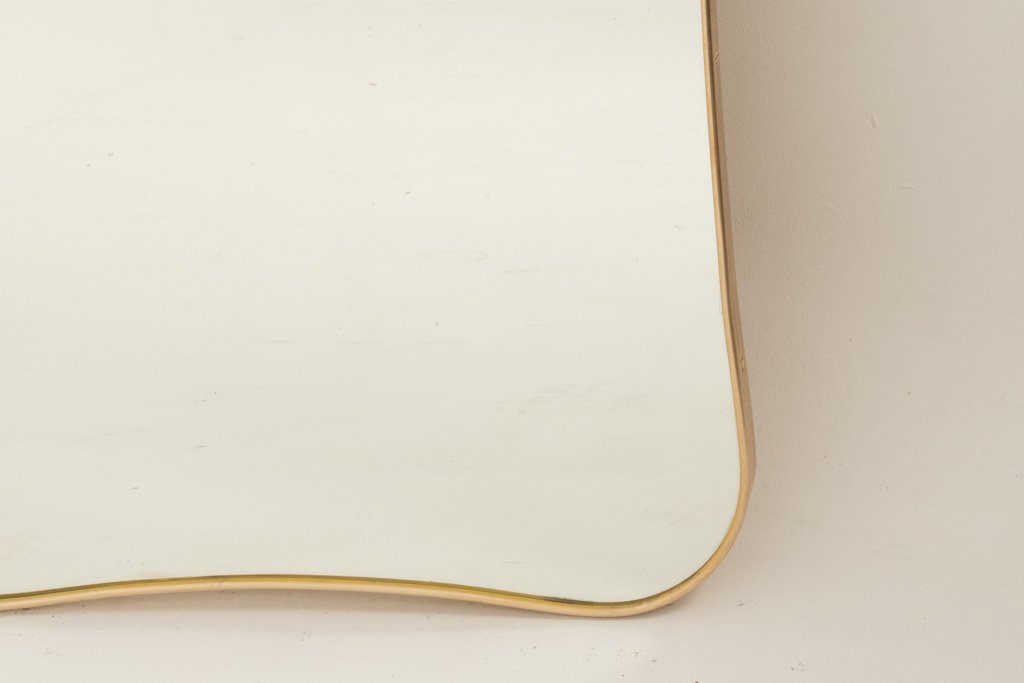 Gilded Brass Mirror In The Style Of Gio Ponti. 1980s Or 1990s. Ls6777e5011?p-photo-1