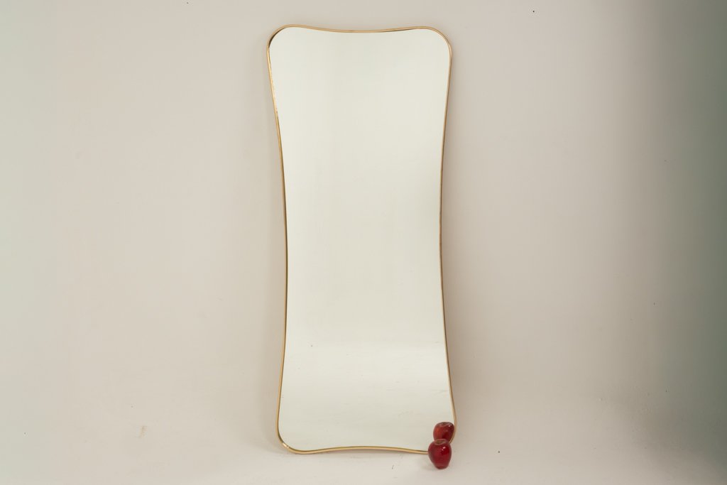 Gilded Brass Mirror In The Style Of Gio Ponti. 1980s Or 1990s. Ls6777e5011?p-photo-3