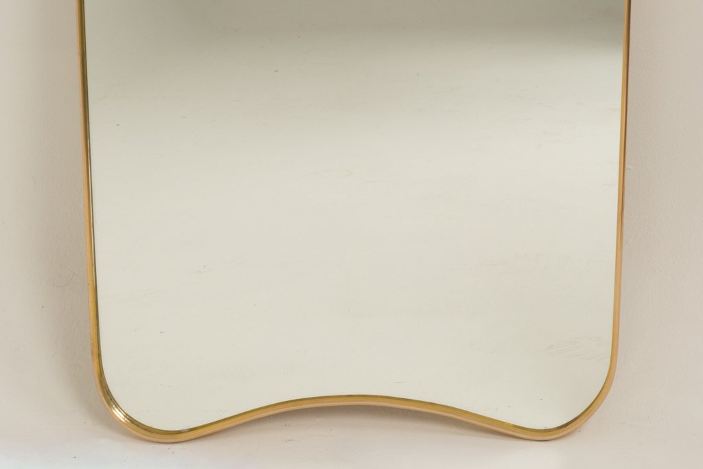 Miroir cerclé de laiton patiné. Années 1980/90. LS6677F501-photo-3