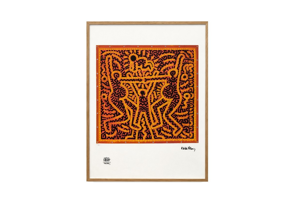 Keith Haring. Numbered Color Silkscreen Print. 1990s Ls6794-68a