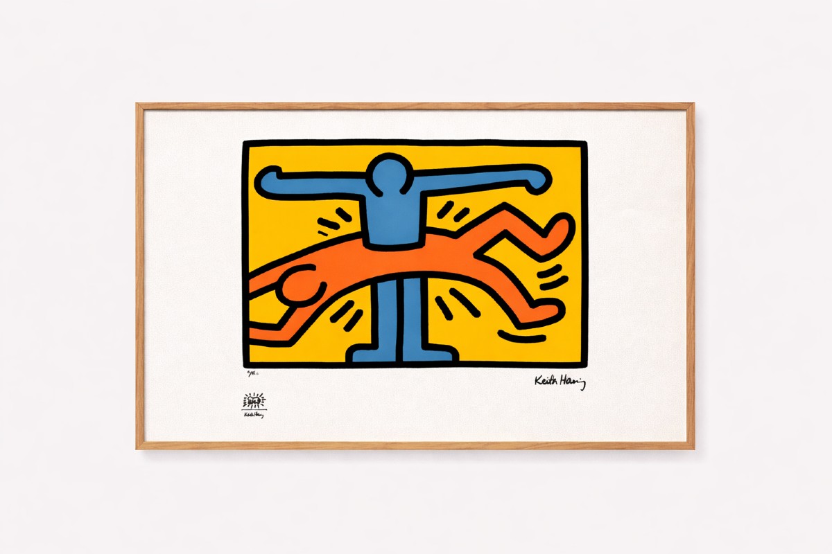Keith Haring. Numbered Color Silkscreen Print. 1990s Ls6794a-68a