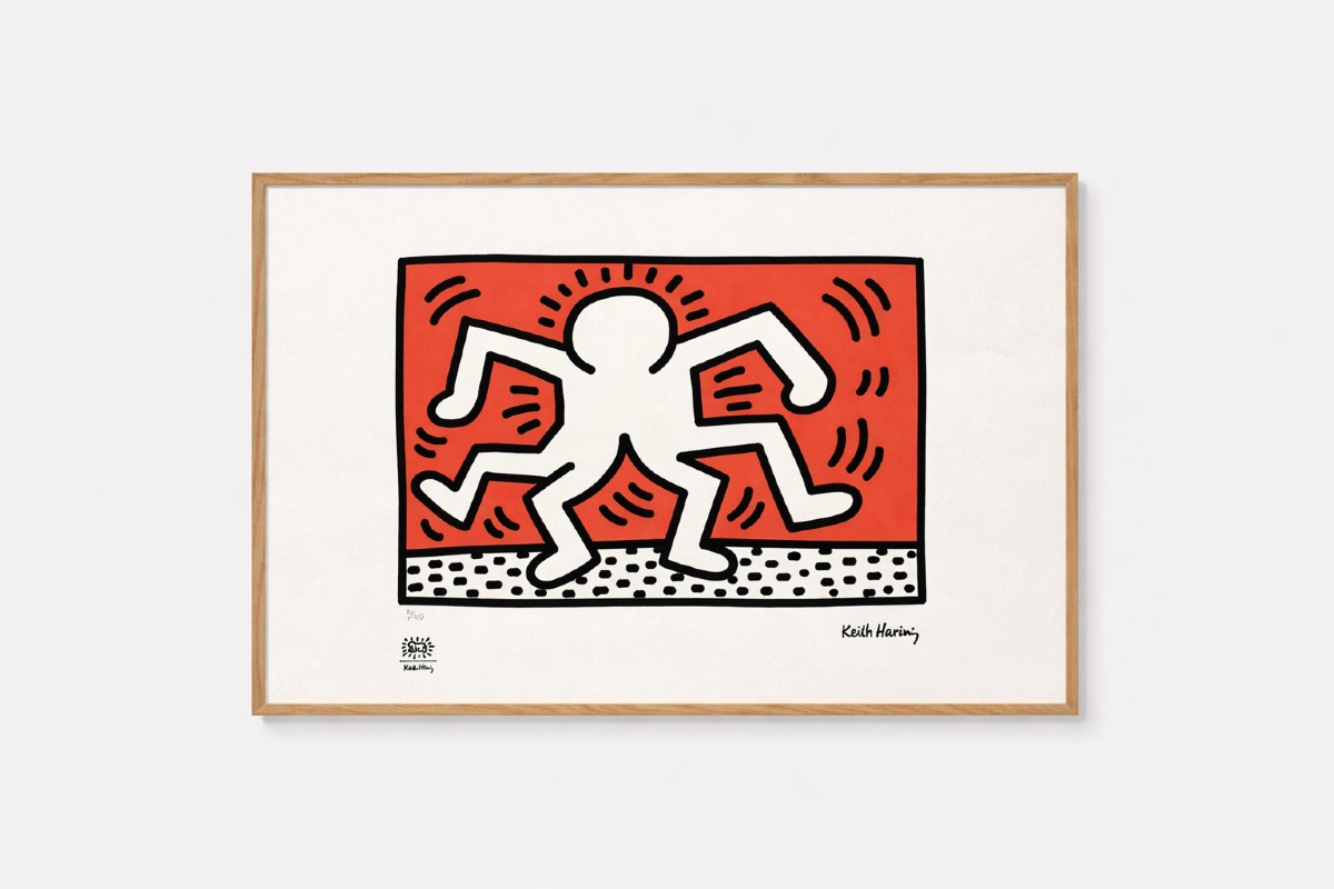 Keith Haring. Numbered Color Silkscreen Print. 1990s Ls6794b-68b