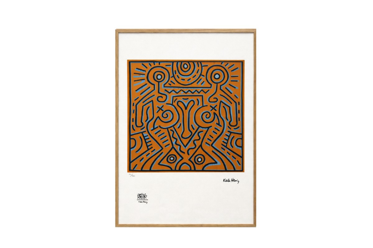 Keith Haring. Numbered Color Silkscreen Print. 1990s Ls6794c-68c