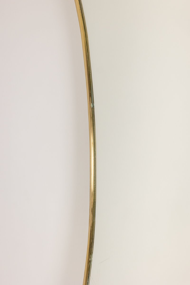 Pair Of Mirrors, Gio Ponti Style. Brass Frame. 1980s. Ls663981115a-photo-1