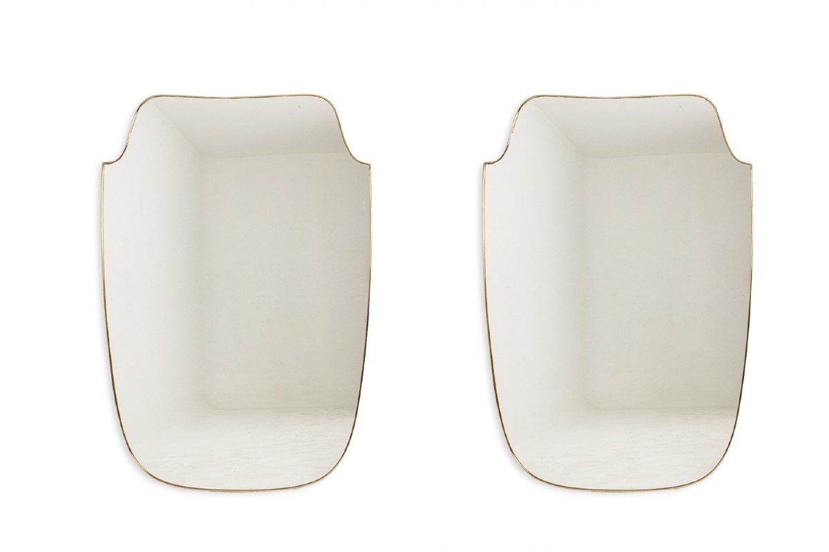 Gio Ponti, dans le style de. Paire de miroirs. Années 1980/90. LS6639D