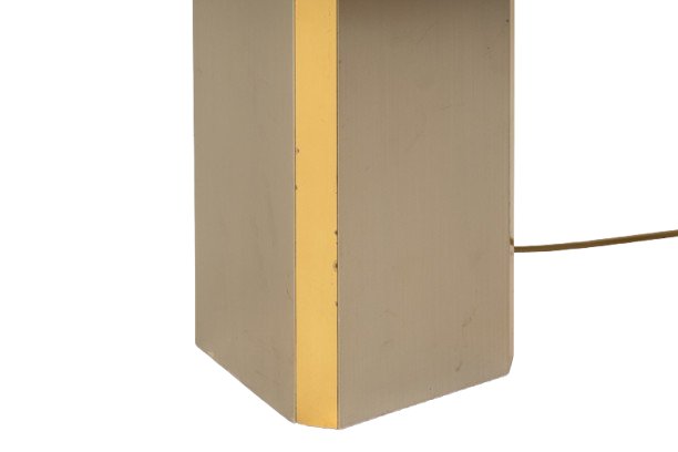 Large Lamp In Brushed Metal And Gilded Brass. 1970s. Ls6688411-photo-1