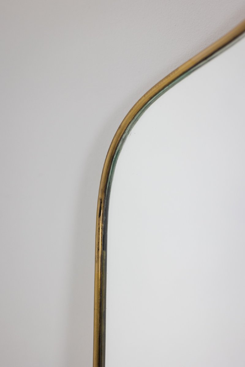 Pair Of “chapeau De Gendarme” Shaped Mirrors. 1970s. Lsinc-photo-3