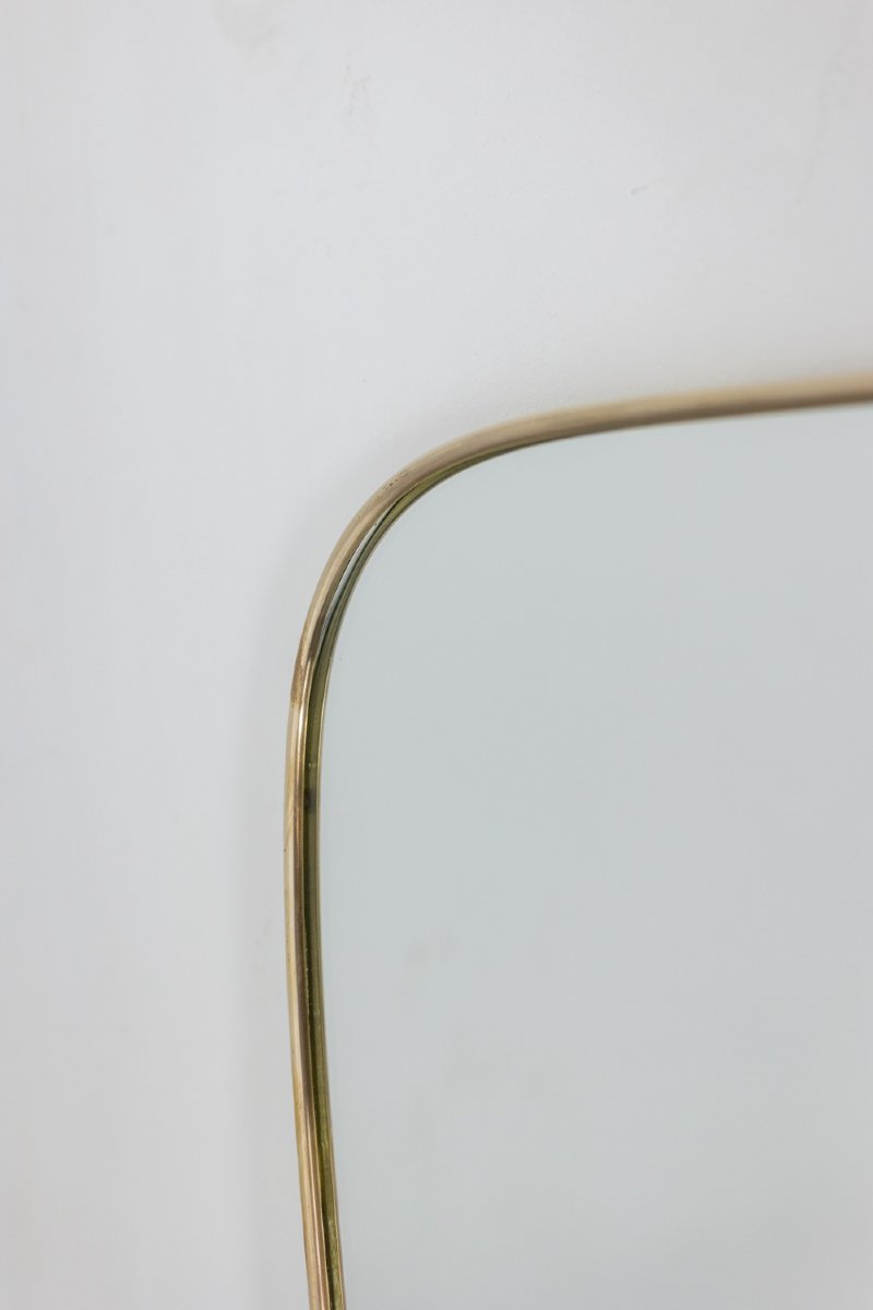 Gio Ponti, In The Style Of. Mirror Framed In Patinated Brass. 1990s. Ls6622806-photo-3