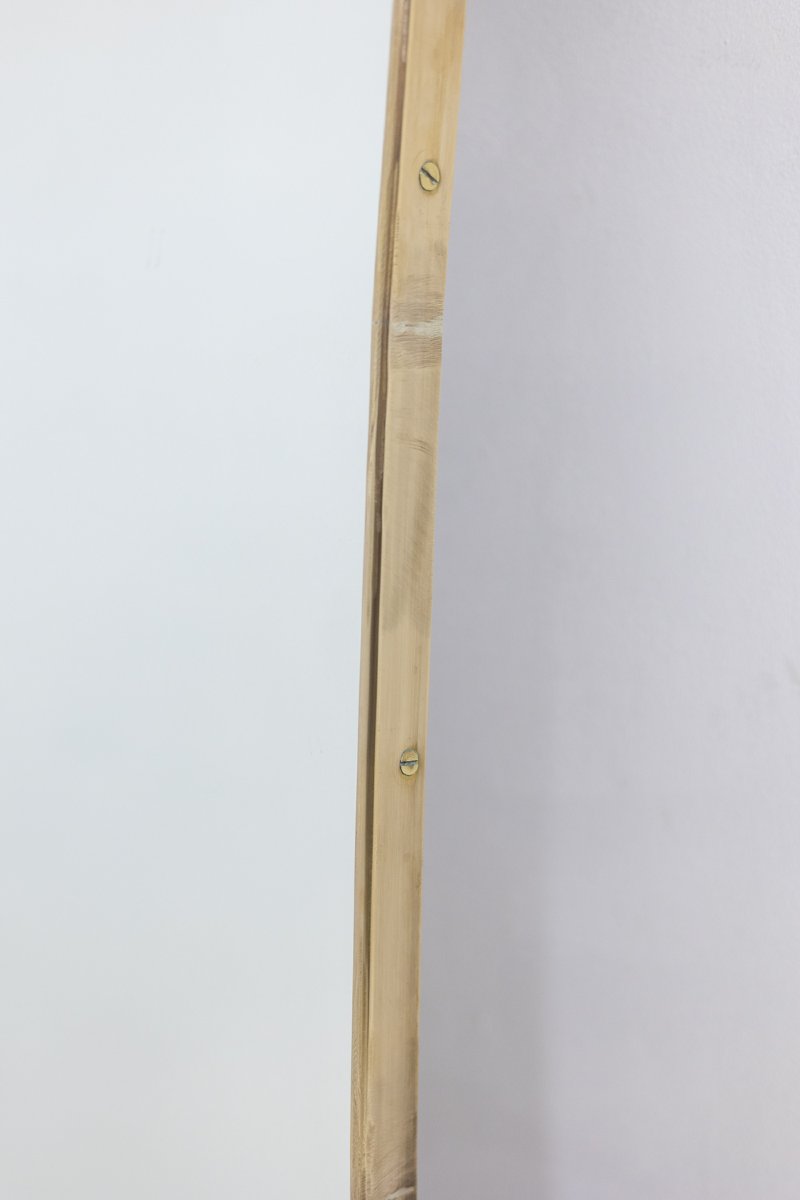 Gio Ponti, In The Style Of. Mirror Framed In Patinated Brass. 1990s. Ls6622806-photo-4