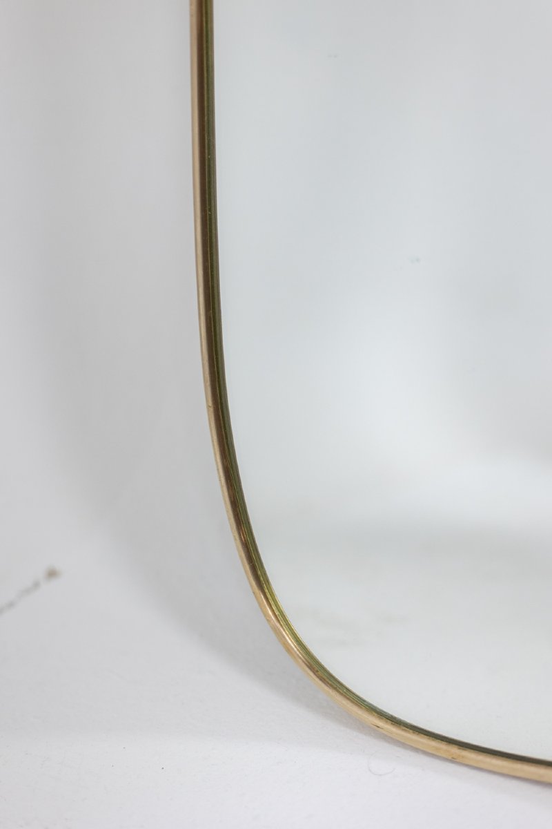 Gio Ponti, In The Style Of. Mirror Framed In Patinated Brass. 1990s. Ls6622806-photo-2