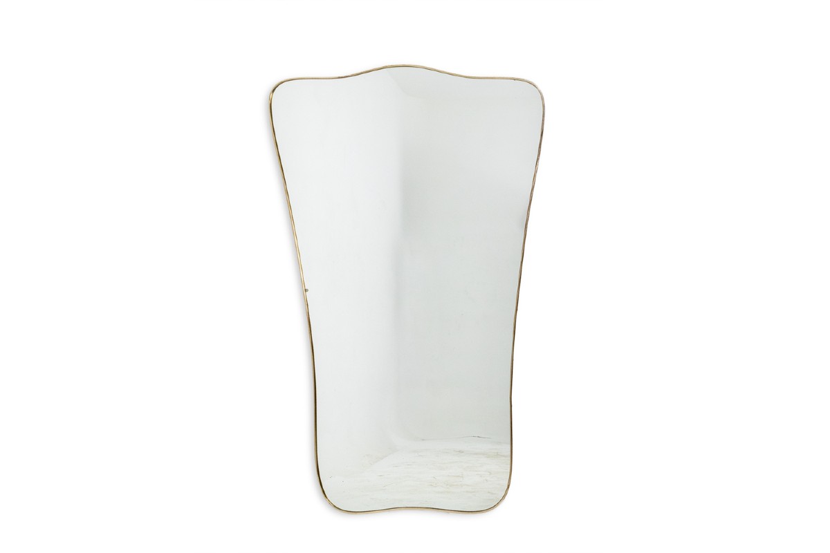 Gio Ponti, In The Style Of. Mirror Framed In Patinated Brass. 1990s. Ls6622806