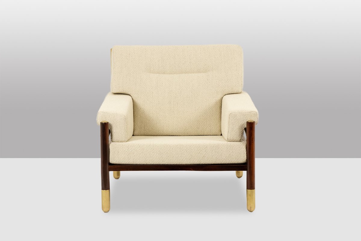 Carlo di Carli . Paire de fauteuils « Sella » en palissandre. Années 1960. LS67014707-photo-2