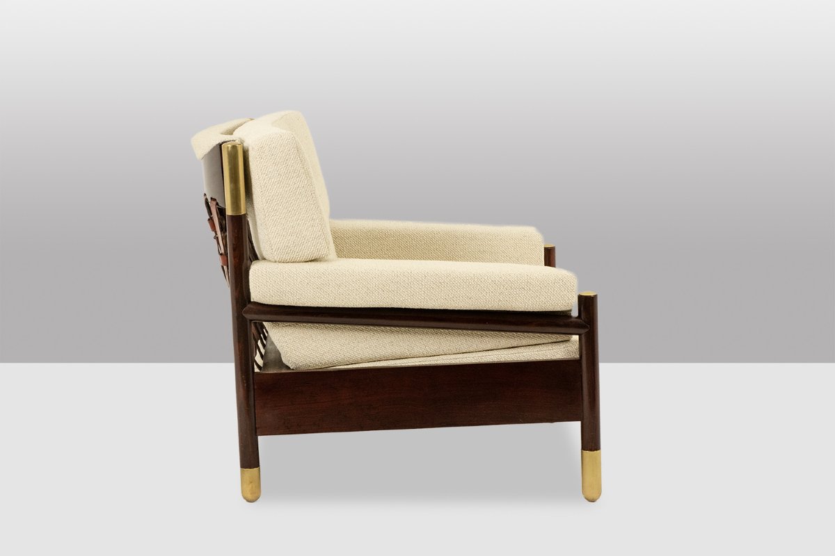 Carlo di Carli . Paire de fauteuils « Sella » en palissandre. Années 1960. LS67014707-photo-4
