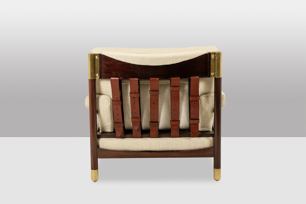 Carlo di Carli . Paire de fauteuils « Sella » en palissandre. Années 1960. LS67014707-photo-1