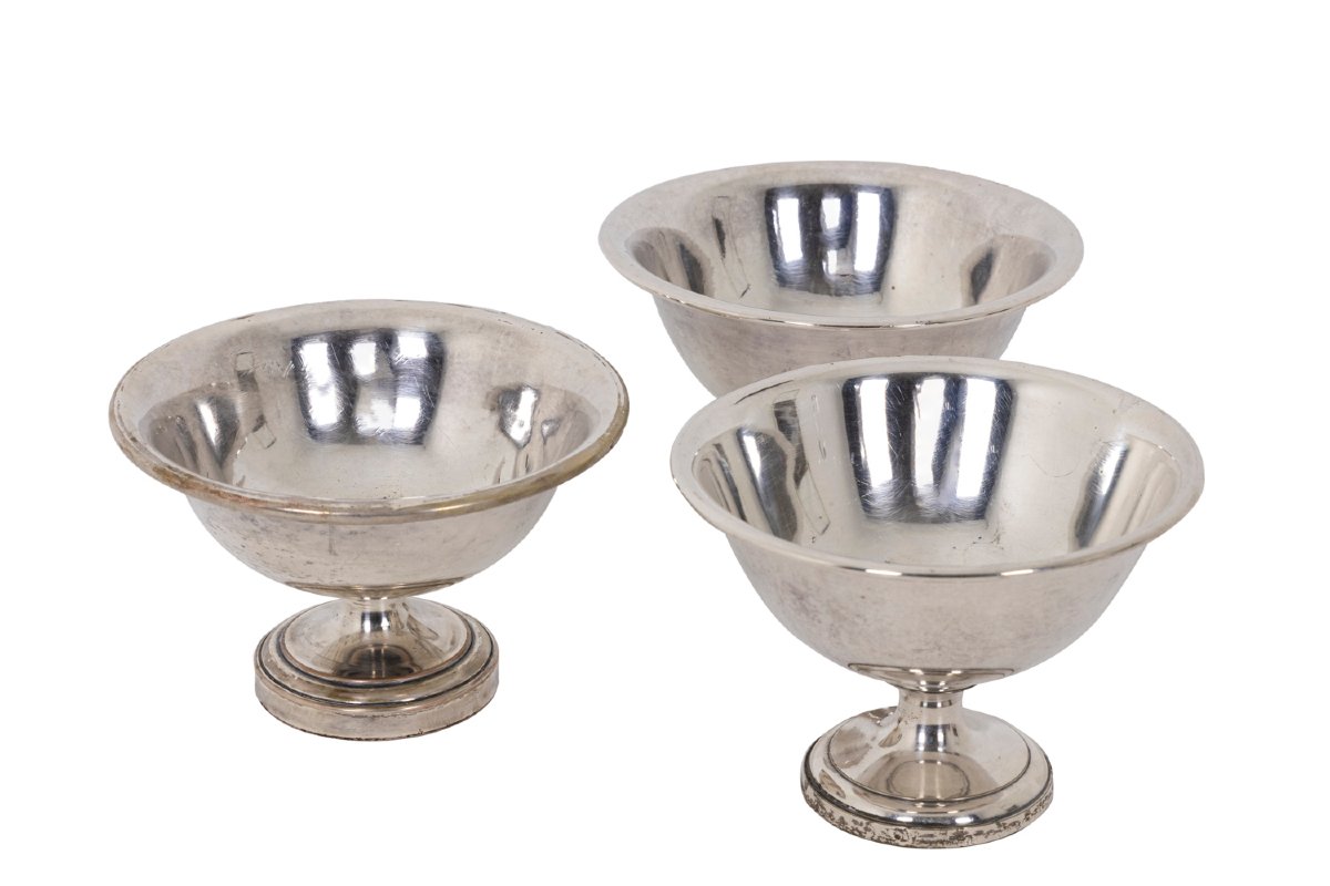Cup In Silvered Metal, 1950’s Ls4347-photo-2