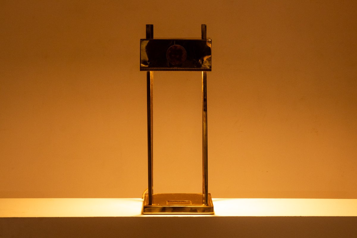 Lamp In Gilt Brass And Copper, Olympic Games Of 1936 Ls4138671-photo-3