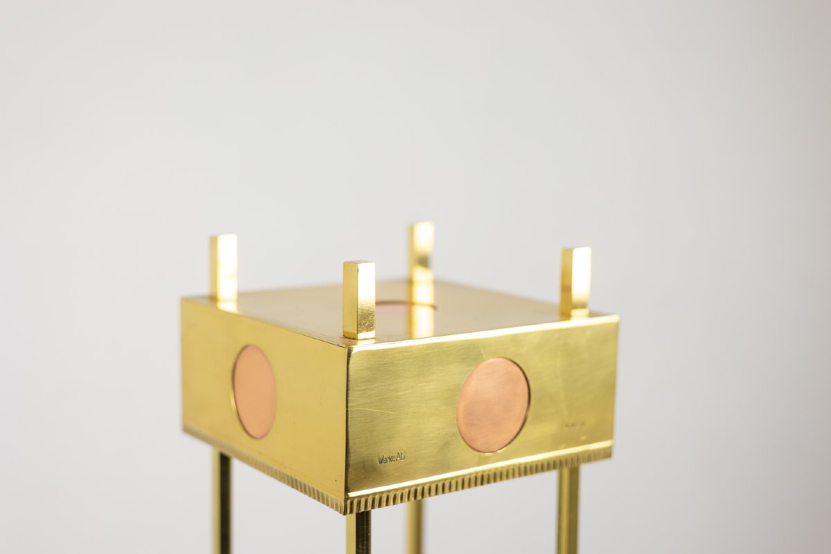 Lamp In Gilt Brass And Copper, Olympic Games Of 1936 Ls4138671-photo-2