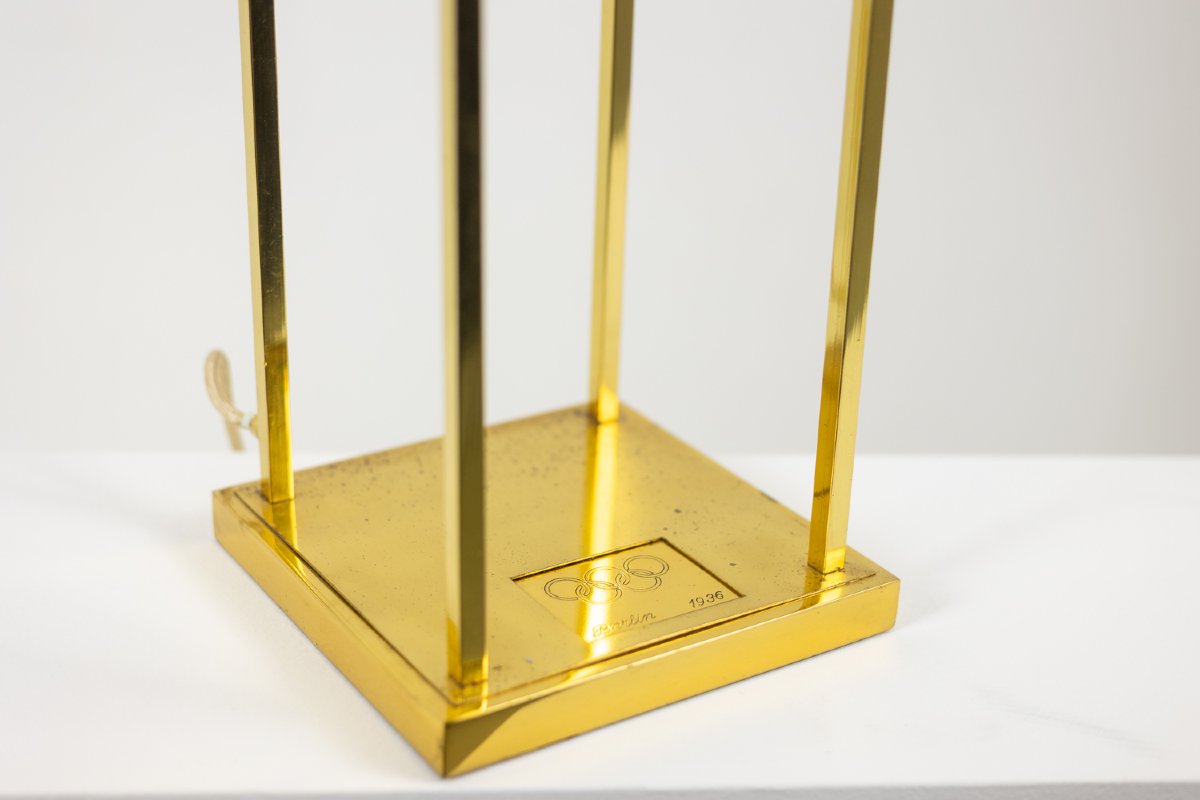 Lamp In Gilt Brass And Copper, Olympic Games Of 1936 Ls4138671-photo-3