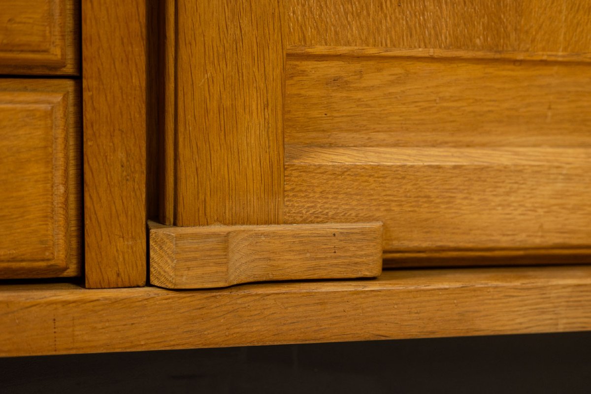 Guillerme And Chambron. Oak Wardrobe With Built-in Writing Desk. 1970s–80s Ls67342255-photo-7