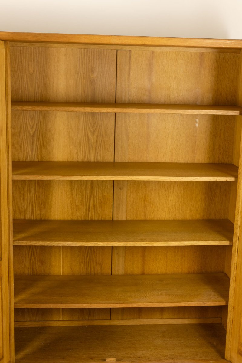 Guillerme And Chambron. Oak Wardrobe With Built-in Writing Desk. 1970s–80s Ls67342255-photo-8