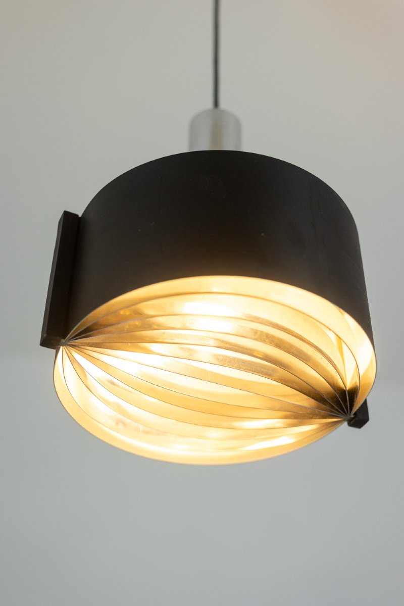 Suspension In Black Lacquered And Chrome Metal. 1960s. Ls5108109p-photo-3