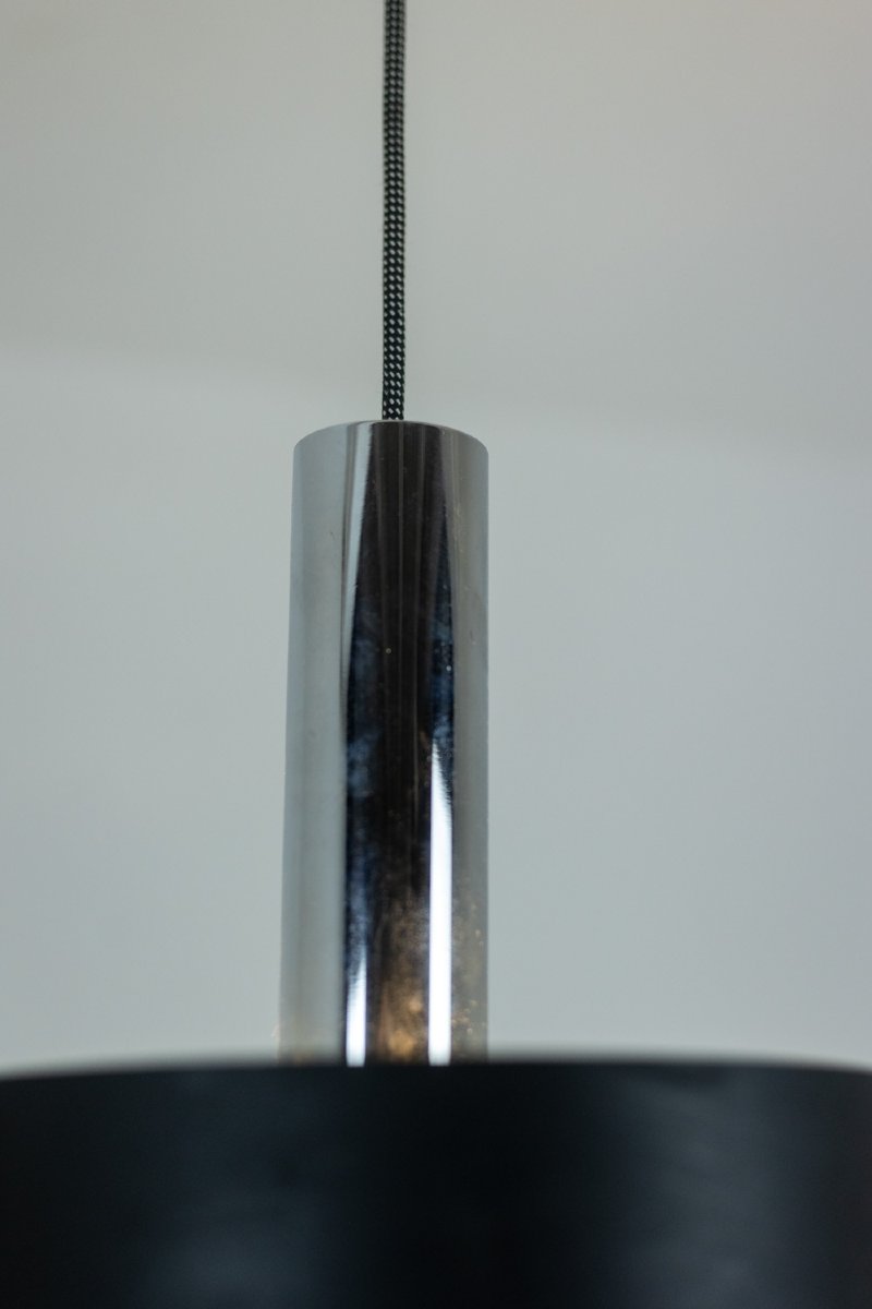 Suspension In Black Lacquered And Chrome Metal. 1960s. Ls5108109p-photo-1